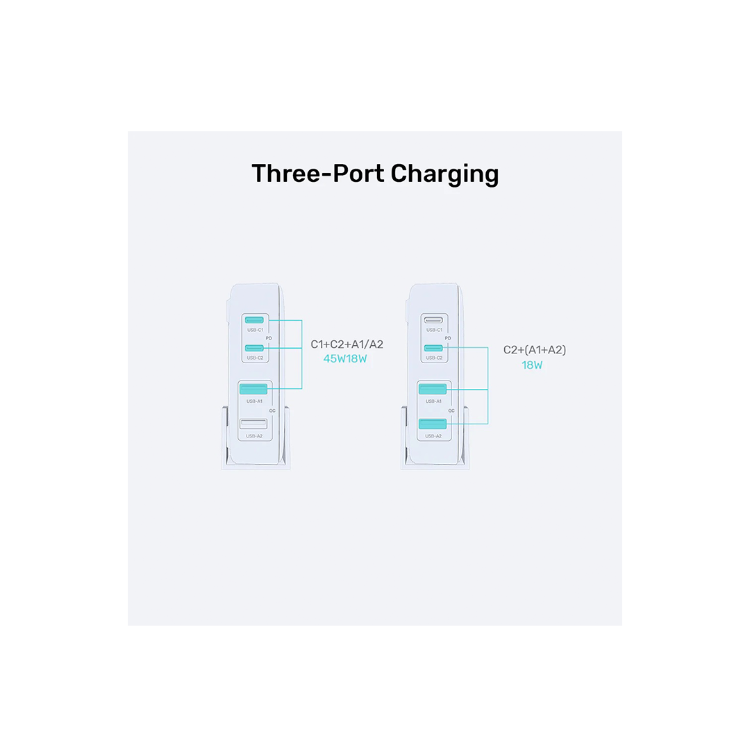 Unitek Charge Desktop 70W 4in1 GaN Charger - White in Qatar Unitek Charge Desktop 70W 4in1 GaN Charger - White in Qatar